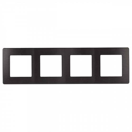 Рамка 4-постовая ЭРА 12 сатин антрацит 12-5104-05 Б0052533