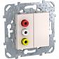 Розетка 3xRCA Schneider Electric Unica MGU5.431.25ZD - фото №1