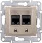 Розетка компьютерная 2хRJ45 Schneider Electric Sedna STP SDN5000168 - фото №1