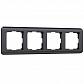 Рамка на 4 поста Werkel Stream графит W0042104 4690389162350 - фото №1