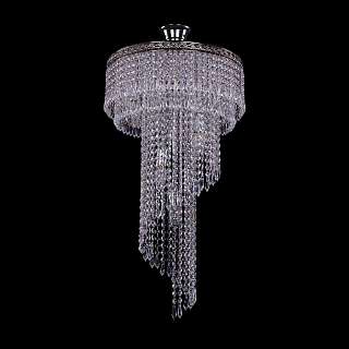 Каскадные люстры матово-никелерованные