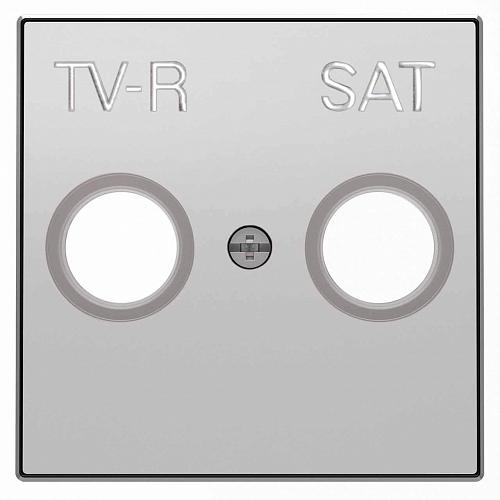 Лицевая панель ABB Sky розетки TV-R-SAT серебристый алюминий 2CLA855010A1301