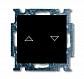 Выключатель жалюзи с фиксацией ABB Basic55 chateau-черный 2CKA001012A2176 - фото №1