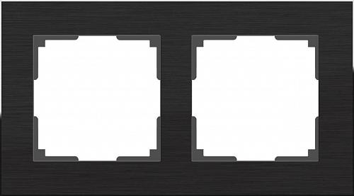 Рамка Werkel Aluminium на 2 поста алюминий черный WL11-Frame-02 4690389110450