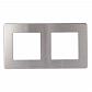 Рамка 2-постовая ЭРА 12 сатин алюминий 12-5102-03 Б0052511 - фото №1