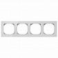 Рамка 4-постовая ABB Sky стекло белое 2CLA857400A3001 - фото №1