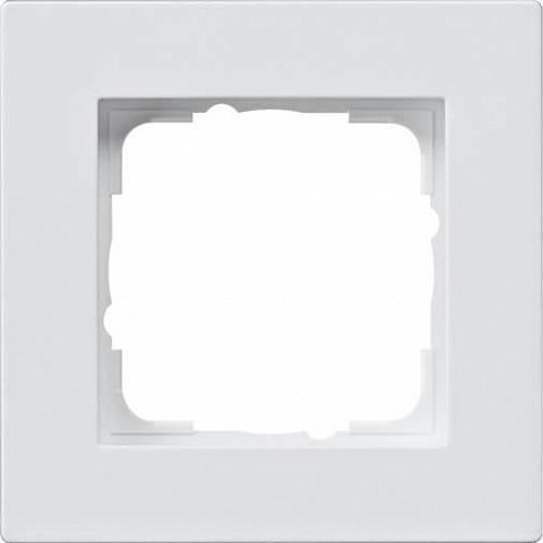 Рамка 1-постовая Gira E2 монтаж заподлицо чисто-белый шелковисто-матовый 0211225