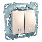Выключатель двухклавишный для жалюзи Schneider Electric Unica MGU5.208.25ZD - фото №1