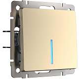 Выключатель Werkel одноклавишный проходной с подсветкой шампань W1112111 4690389157110