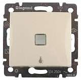 Выключатель кнопочный одноклавишный Legrand Valena 10A 250V Лампа слоновая кость 774313