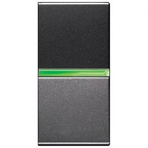 Переключатель одноклавишный ABB Zenit 16A 250V с подсветкой антрацит 2CLA210250N1801