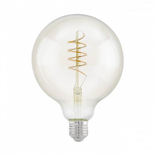 Лампа светодиодная филаментная Eglo E27 4W 2200К янтарь 11683