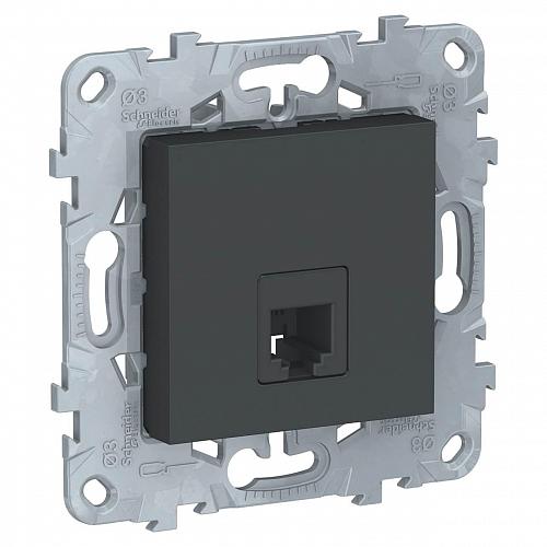 Розетка телефонная RJ11 одиночная 4 контакта Schneider Electric Unica New NU549254