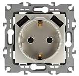 Розетка ЭРА Intro Solo Schuko P+E 16A 250V со шторками 2хUSB шампань 12-4109-04 Б0047843