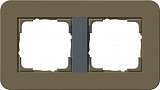 Рамка 2-постовая Gira E3 дымчатый/антрацит 0212426