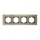 Рамка 4-постовая Mono Electric Style Aluminium бронза 107-810000-163