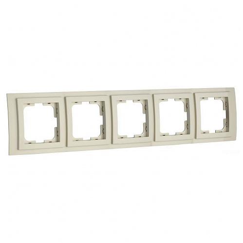 Рамка 5-постовая Mono Electric Larissa крем 103-171700-164