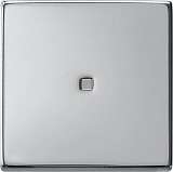 Лицевая панель Gira System 55 выключателя одноклавишного с подсветкой хром 0290605