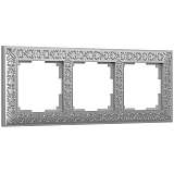 Рамка Werkel Antik на 3 поста матовый хром WL07-Frame-03 4690389145681