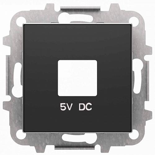 Лицевая панель ABB Sky розетки USB чёрный бархат 2CLA858500A1501