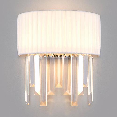 Настенный светильник Eurosvet Amantea 10106/2 хром/прозрачный хрусталь Strotskis