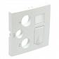Лицевая панель Efapel Logus 90 розеток R-TV-SAT-RJ45/R-TV-SAT-RJ45-SC белый 90770 TBR - фото №1