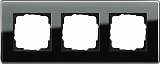 Рамка 3-постовая Gira Esprit C черное стекло 0213505