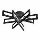 Потолочный светодиодный светильник iLedex Stalker 9082-R800-X 128W BK - фото №1