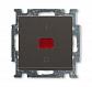 Выключатель одноклавишный двухполюсный ABB Basic55 20A 250V с подсветкой chateau-черный 2CKA001020A0092 - фото №1