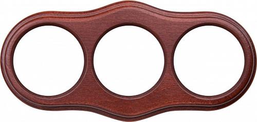 Рамка Werkel Legend Wave на 3 поста итальянский орех WL20-frame-03 4690389117114