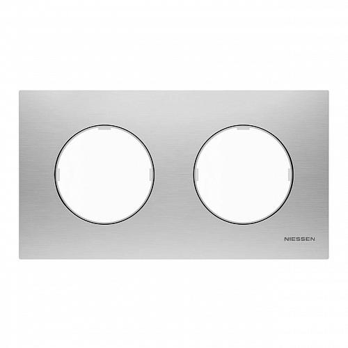 Рамка 2-постовая ABB Sky Moon нержавеющая сталь 2CLA867200A4001