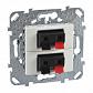 Аудиорозетка двойная Schneider Electric Unica MGU5.8787.25ZD - фото №1