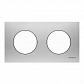 Рамка 2-постовая ABB Sky Moon нержавеющая сталь 2CLA867200A4001 - фото №1