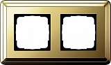 Рамка 2-постовая Gira ClassiX латунь 0212631
