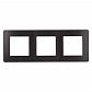 Рамка 3-постовая ЭРА 12 сатин антрацит 12-5103-05 Б0052523 - фото №1