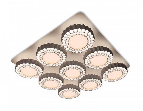 Потолочная светодиодная люстра Ambrella light Orbital High-Tech FH14/9 WH 288W D750*750