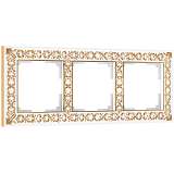 Рамка на 3 поста Werkel Antik белое золото W0031523 4690389158254