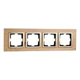 Рамка 4-постовая Mono Electric Style клён 107-520000-163