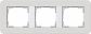 Рамка 3-постовая Gira E3 светло-серый/белый глянцевый 0213411 - фото №1