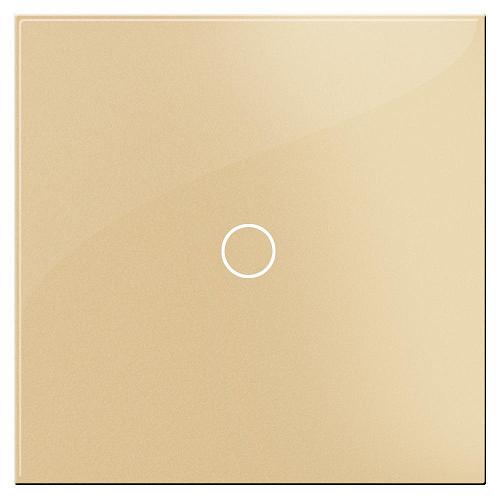 Выключатель сенсорный одноклавишный Hiper золото S1G1-01G