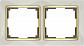 Рамка Werkel Snabb на 2 поста слоновая кость/золото WL03-Frame-02-ivory/GD 4690389083891 - фото №1