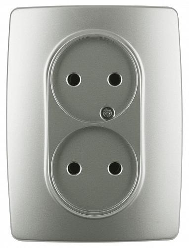 Розетка ЭРА 12 2x2P 16A 250V 12-2107-15 Б0031247