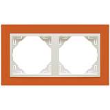 Рамка 2-постовая Efapel Logus 90 Animato оранжевый/лед 90920 TJG