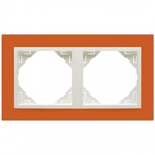 Рамка 2-постовая Efapel Logus 90 Animato оранжевый/лед 90920 TJG