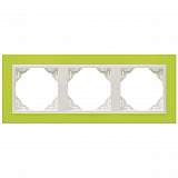 Рамка 3-постовая Efapel Logus 90 Animato зеленый/лед 90930 TDG