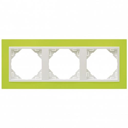 Рамка 3-постовая Efapel Logus 90 Animato зеленый/лед 90930 TDG
