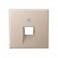 Накладка 1-ой наклонной телефонной/компьютерной розетки Jung A 500 шампань A569-1PLUACH - фото №1