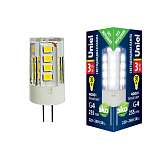 Лампочка Uniel LED-JC-220/3W/4000K/G4/CL GLZ09TR