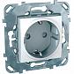 Розетка Schneider Electric Unica с/з со шторками 16A 250V MGU5.037.18ZD - фото №1