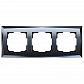 Рамка Werkel Diamant на 3 поста черный W0031208 4690389172762 - фото №1
